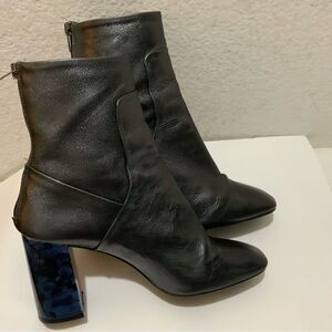 Cross Walk Women's Spain  Ankle Boots  EUR 37 back zip gray blue heels